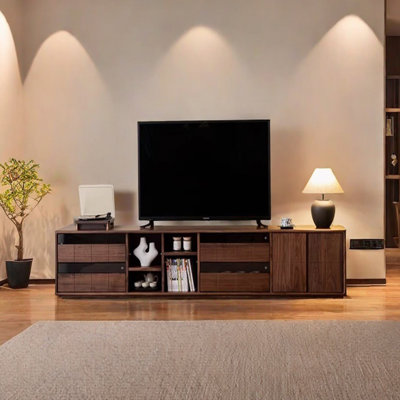 Medieval style design sense solid wood TV cabinet