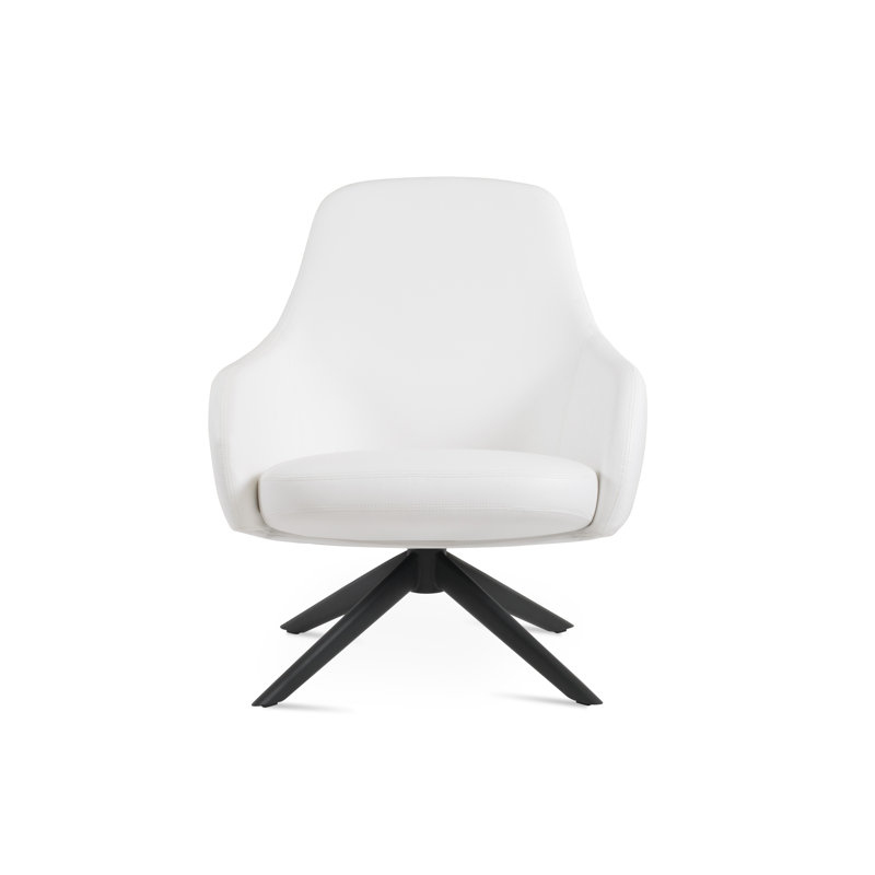 Chaise longue pivotante Gazel, Noir, Blanc