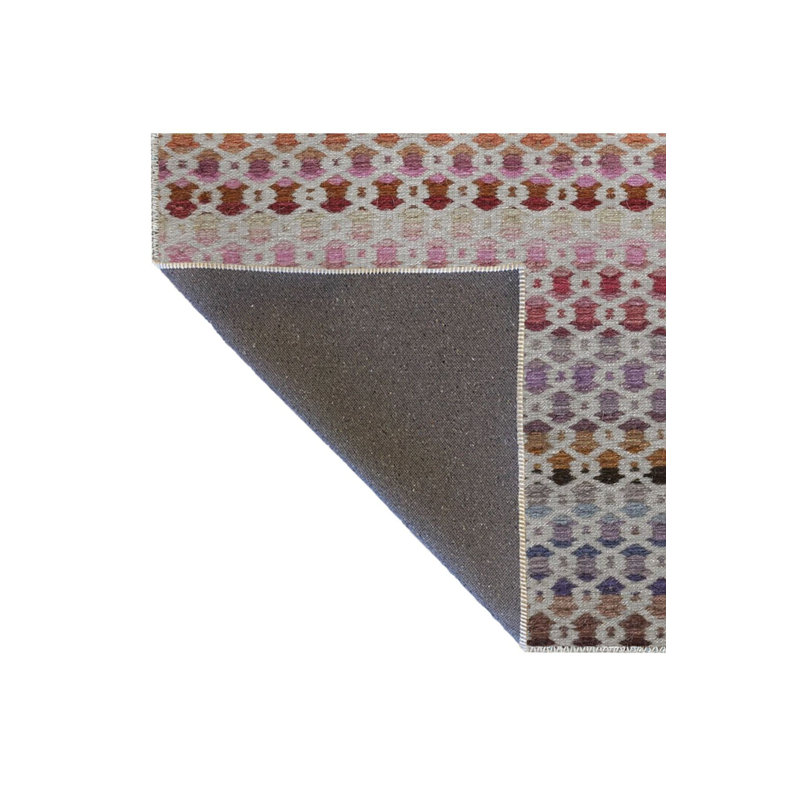 Tapis décoratif multicolore à motif géométrique mixte, Tapis de couloir 3 pi 3 po x 6 pi 7 po