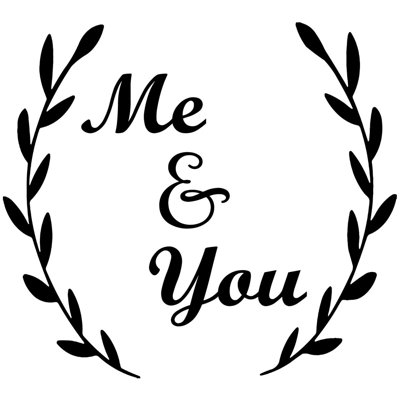 Décalcomanie murale « me » et « you quotes »