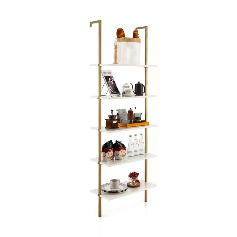 Ludwicka 5 Piece Tiered Shelf, Gold