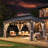 16 Ft. W X 12 Ft. D Metal Patio Gazebo