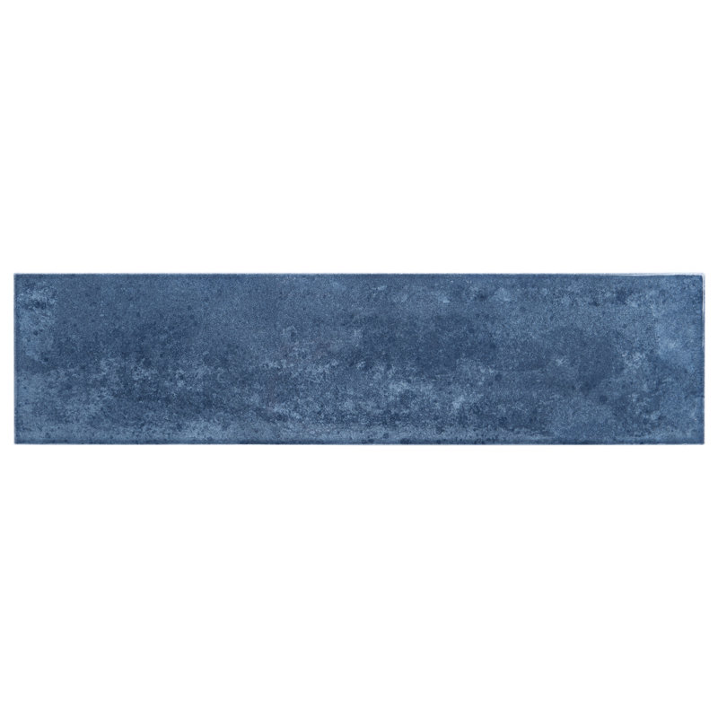 Aquarella 3.98 in. x 15.94 in. Glossy Ceramic Tile, Denim Blue