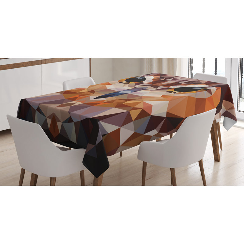 Geometric Dining Room Kitchen Tablecloth, 90" L x 60" W