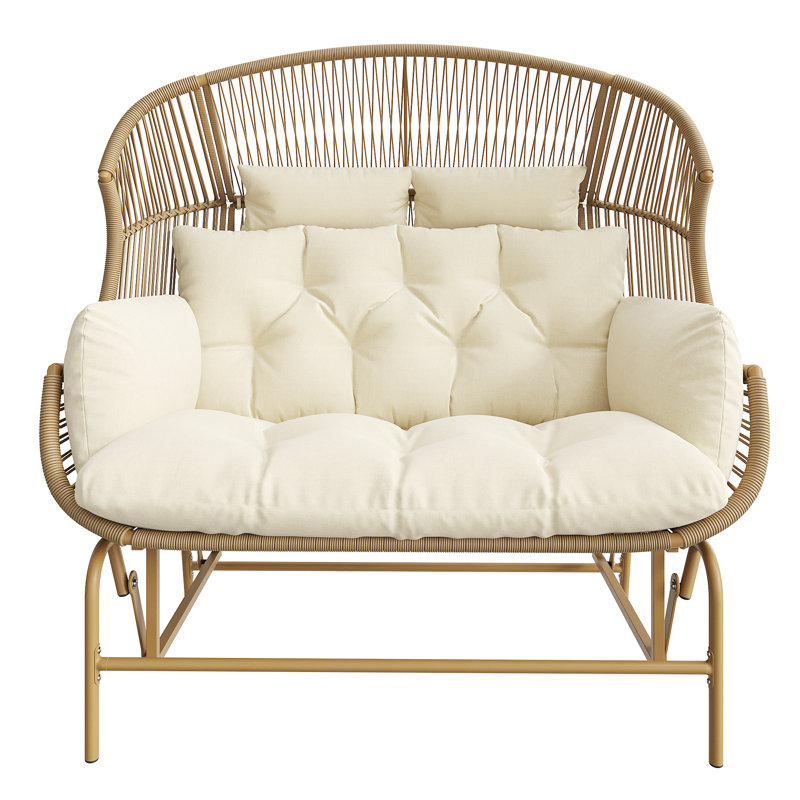 71cm Long Single Chaise with Cushions, Brown