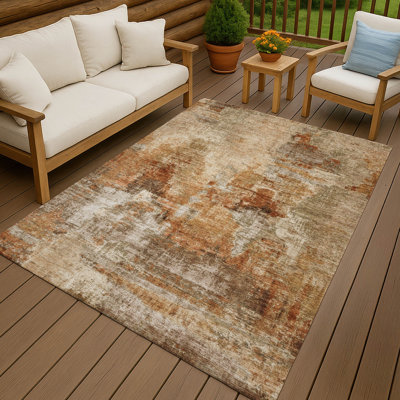Tapis abstrait intérieur / extérieur lavable à la machine Chantille ACN2300