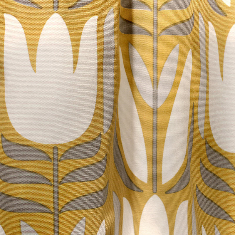 Haldon Cotton Room Darkening Curtain Pair, 168 W x 137 D cm, Ochre Yellow