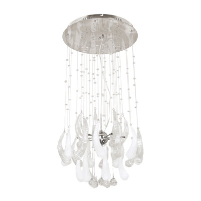 Luminaire suspendu géométrique 8 lumières grappe Melksham