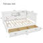 Cadre de lit en L avec tiroir et bibliothèque, lit d'angle en bois avec éclairage à DEL et port USB pour petite pièce, chambre à coucher, chambre d'amis