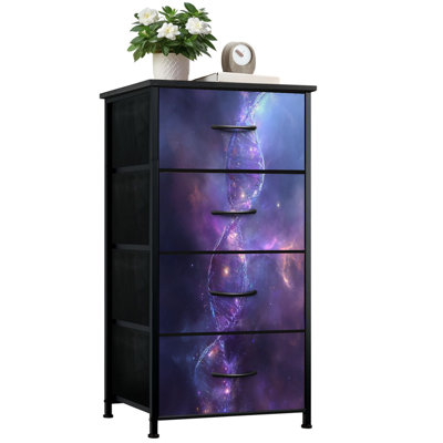 Commode pour chambre à coucher avec 4 tiroirs de rangement Glow Cosmic