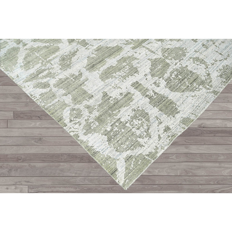 Tapis unique Wicklow en ton sur ton gris, Rectangle 5 pi 2 po x 7 pi 6 po