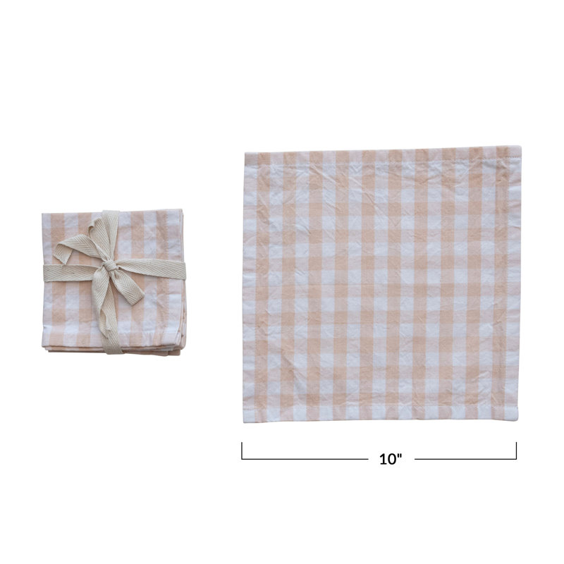 Cotton Gingham Square Napkin
