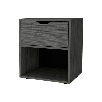 Gray Nightstand For Bedroom Use - & Elegant In Wood Stylish Functional