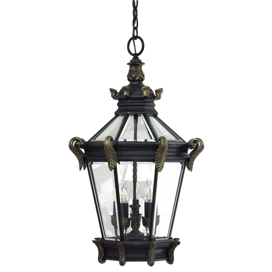 Stratford Hall 5 - Light Outdoor Hanging Lantern Great Outdoors by Minka