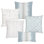 Sky Coordinated Set of 2 Indoor & Outdoor Throw Pillows
