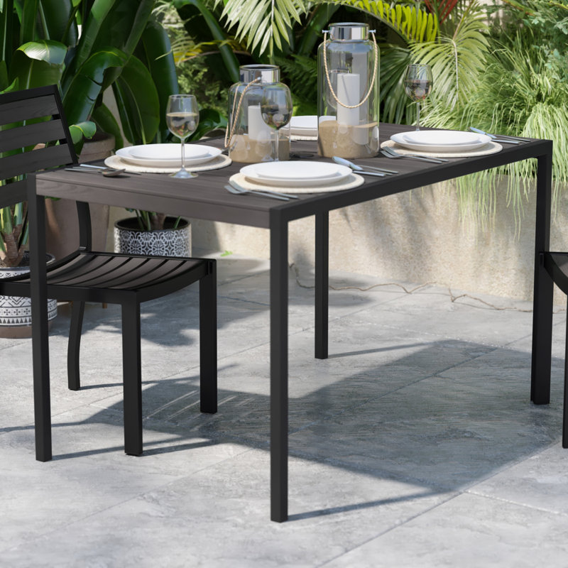 Table de salle à manger Saville, Gris teck délavé