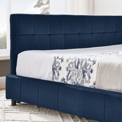 Structure de lit double capitonnée capitonnée, structure de canapé-lit avec dossier et accoudoirs confortables, lit double pour chambre à coucher, salon, velours, rose (80,5 po x 59 po x 30,5 po)