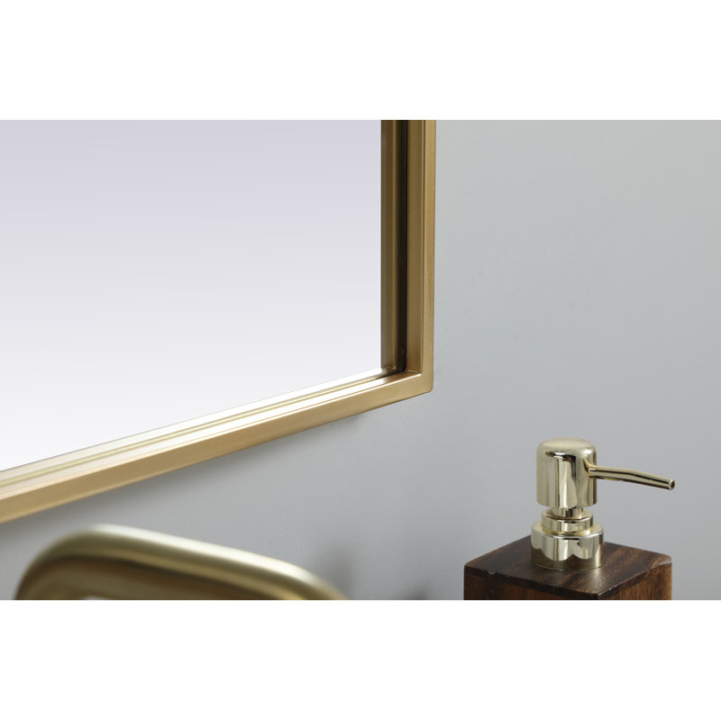 Miroir mural Sabine, Laiton, 40 po x 24 po