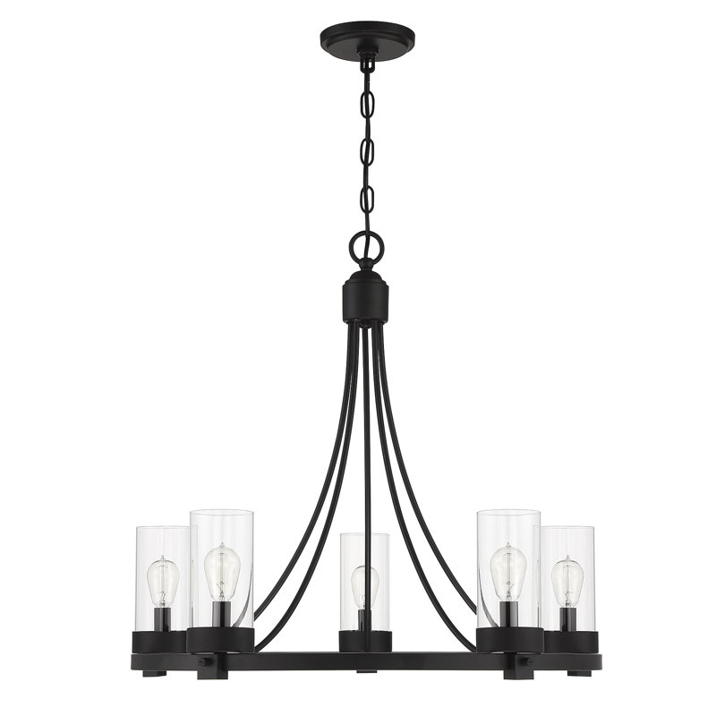 Laurie 5-Light Chandelier, Noir mat