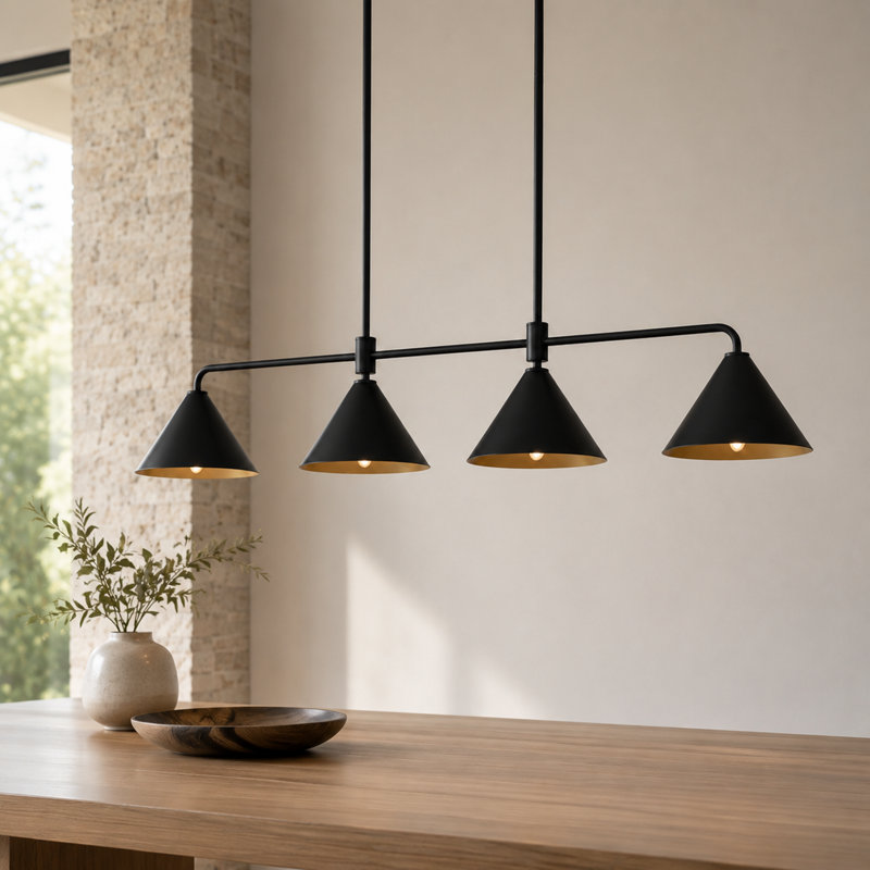 Lustre à 4 lumières Talvi, Black