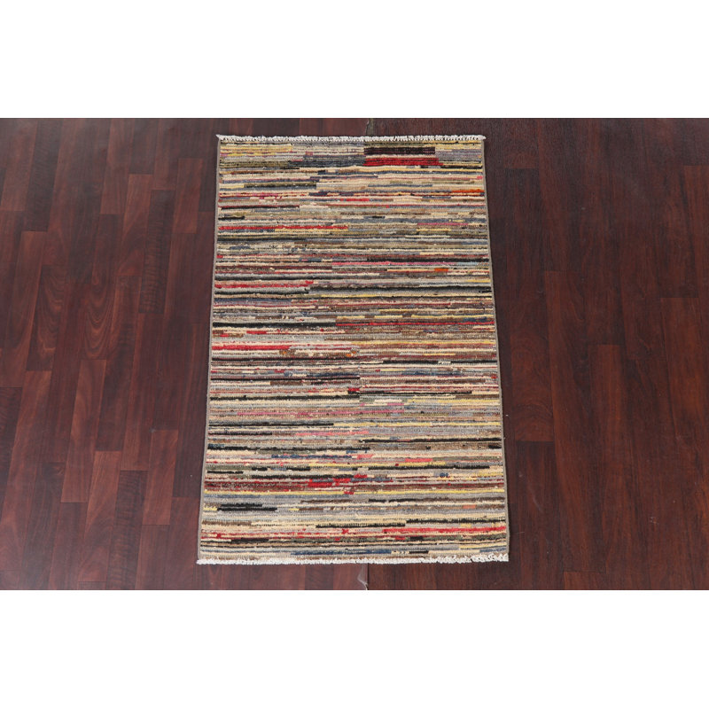 Striped Gabbeh  Contemporary Rug 3x5