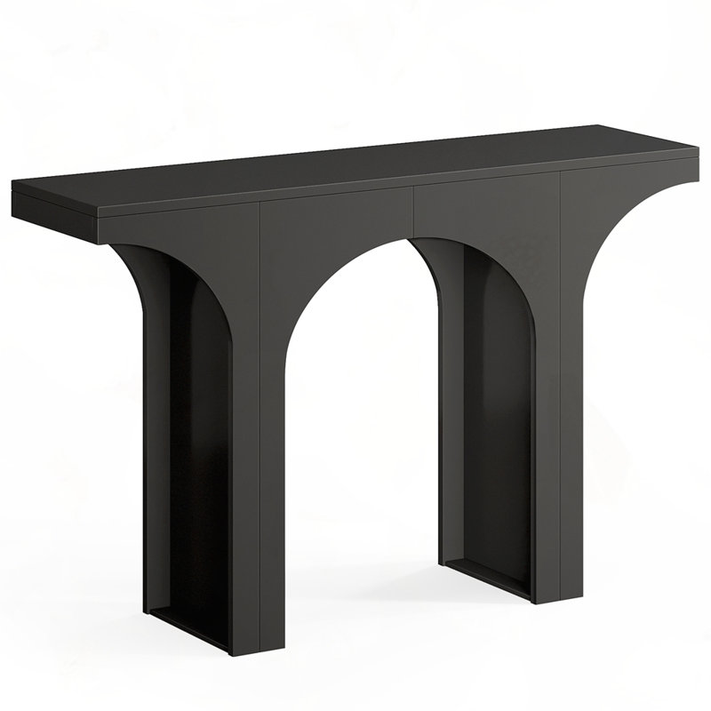 47" Narrow Black Console Table