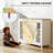 Red Barrel Studio® Modern Buffet Cabinet Sideboard With Storage Cupboard Glass Doors And Adjustable Shelves For Kitchen Living Room Oak White-107883793