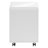 File Cabinet With Rolling Feature And Glossy White Laminate For Office Efficiency Area, 3 Storage, Modern Printer Stand Smooth Function