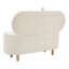 Elegant Upholstered Sherpa Fabric  Storage Ottoman with Wood Legs, Storage Bench for Bedroom, Living Room, White