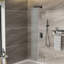 Système de double pomme de douche - carré de 12 pouces, noir mat, fixé à la main dans un carré noir