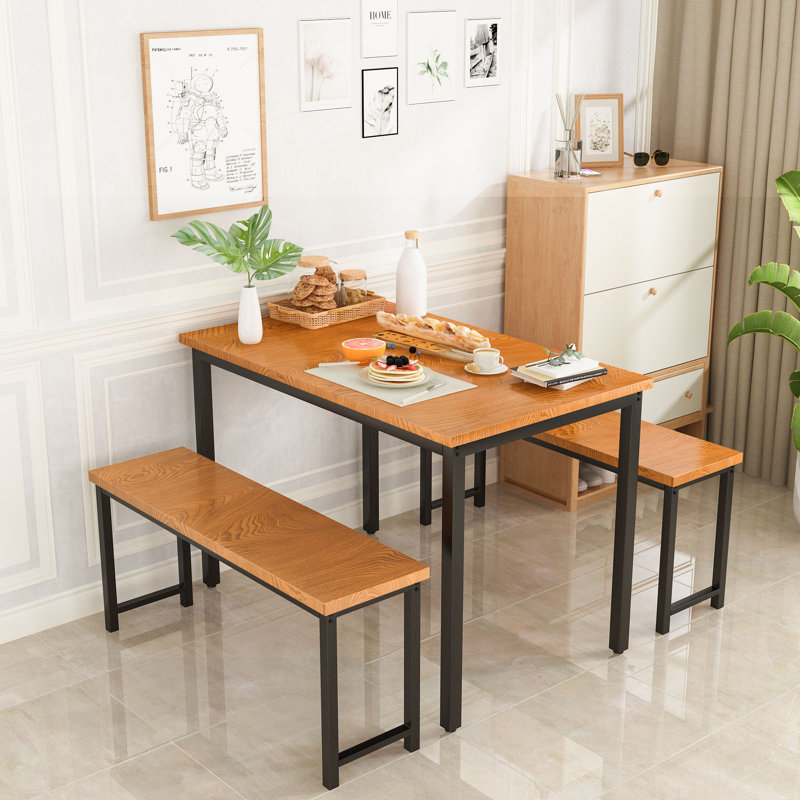 Ensemble de salle à manger pour 4 personnes Kaihlani (table de 47 po L), Marron