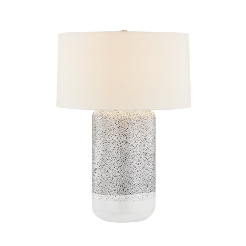 Washingtonville Table Lamp in Aged Brass and Ceramic Blue Shore