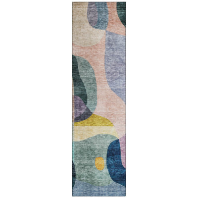 Machine Washable Indoor/Outdoor Chantille ACN1119 Green Rug