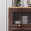 Buffet en bois massif noisette + verre