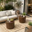 Ensemble de tables d'appoint rondes pour l'extérieur et l'intérieur (2 pièces)-1275202358