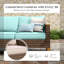 All Weather Wicker/Rattan 8 - Person Seating Group with Cushion-215140238