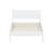 Mid-Century Modern Twin Size White Wooden Platform Bed With Round Tapered Legs And Slat Kit, Construction, No Box Spring Needed, Ideal For Bedroom White, Modern, Bed, Slatted Base, Bedroom, Required