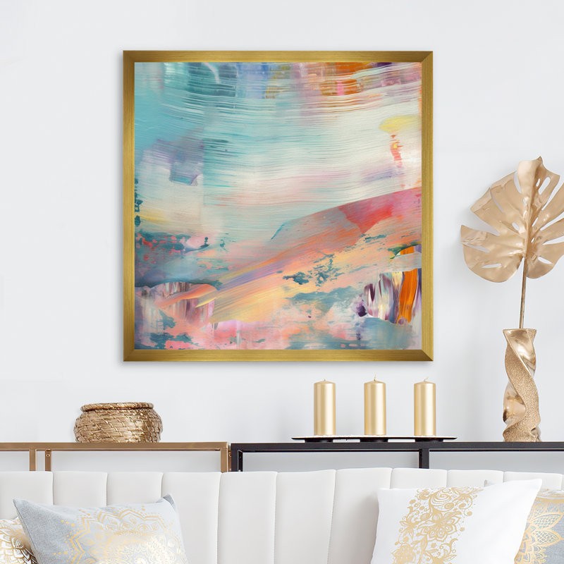 «Spring Miracles In Tender Retro Pastel I», reproduction d'art sur toile, Cadre naturel flottant