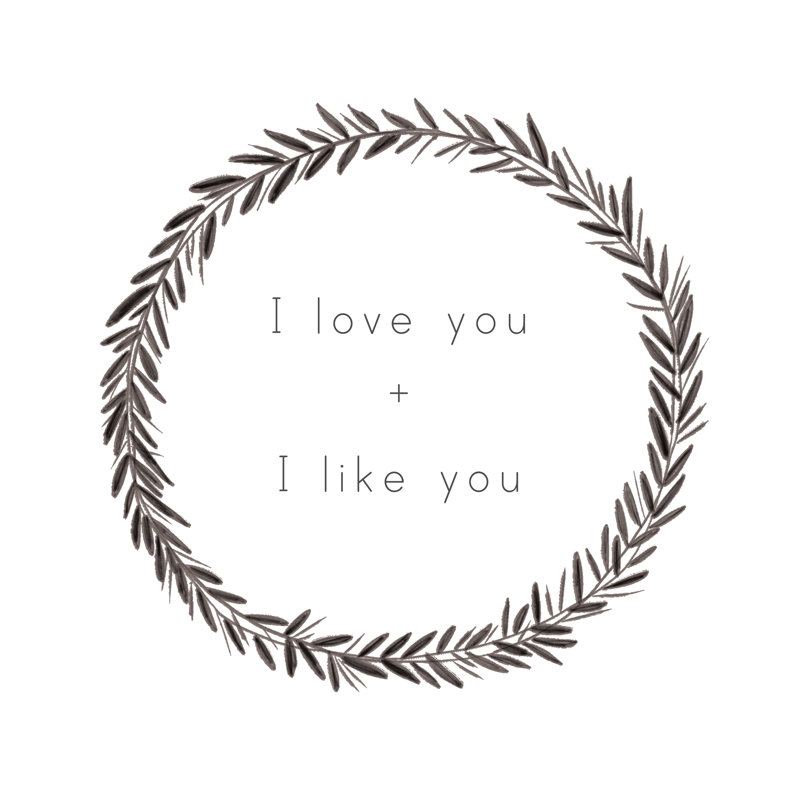 I Love You And I Like You - Wrapped Canvas Print, 30cm H x 30cm W