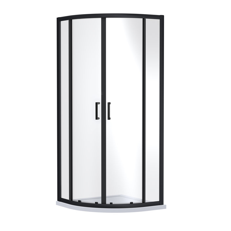 Rene 1900 x 900 x 900mm Quandrant Shower Enclosure, Matt Black