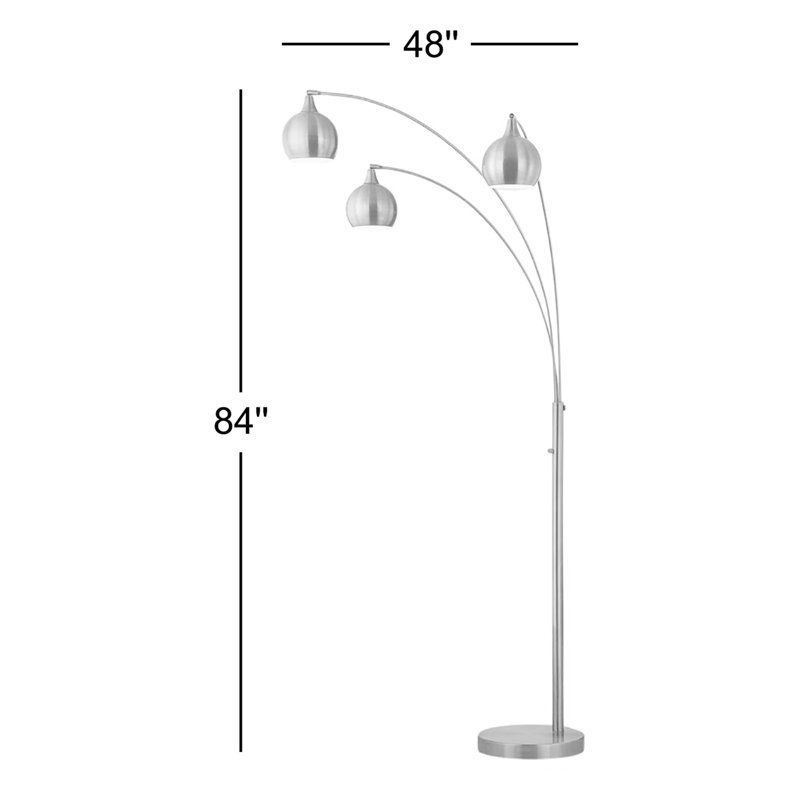 Lampe sur pied à branches 84 "à DEL, Laiton antique, Laiton antique