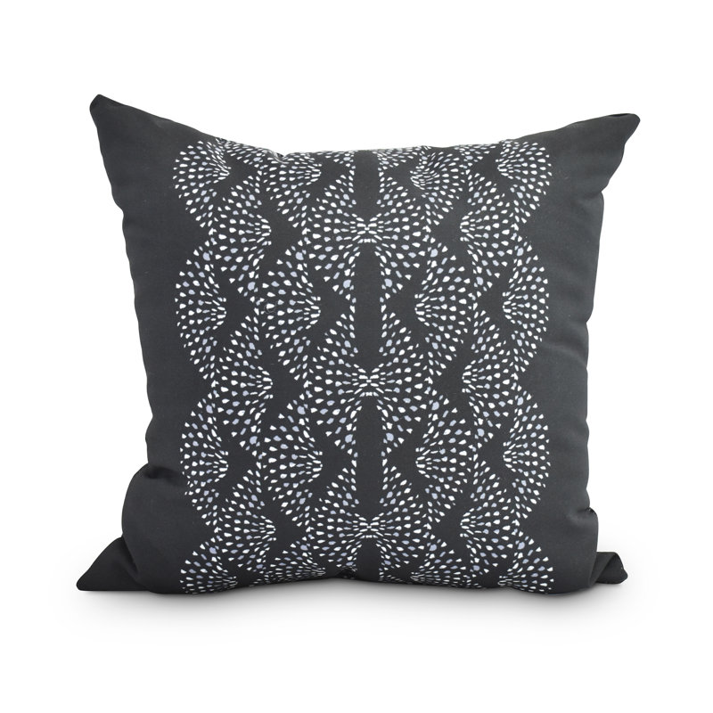 Housse et insert de coussin carré Fickle Florals, Noir, 20 po x 20 po