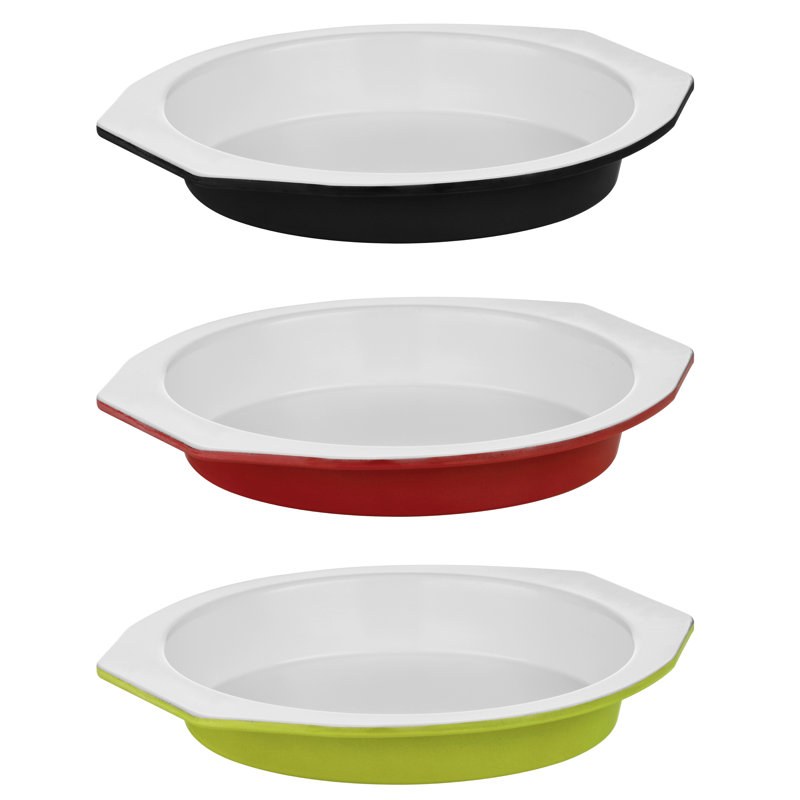 Symple Stuff Ecocook Classic Cake Pan, Green/White