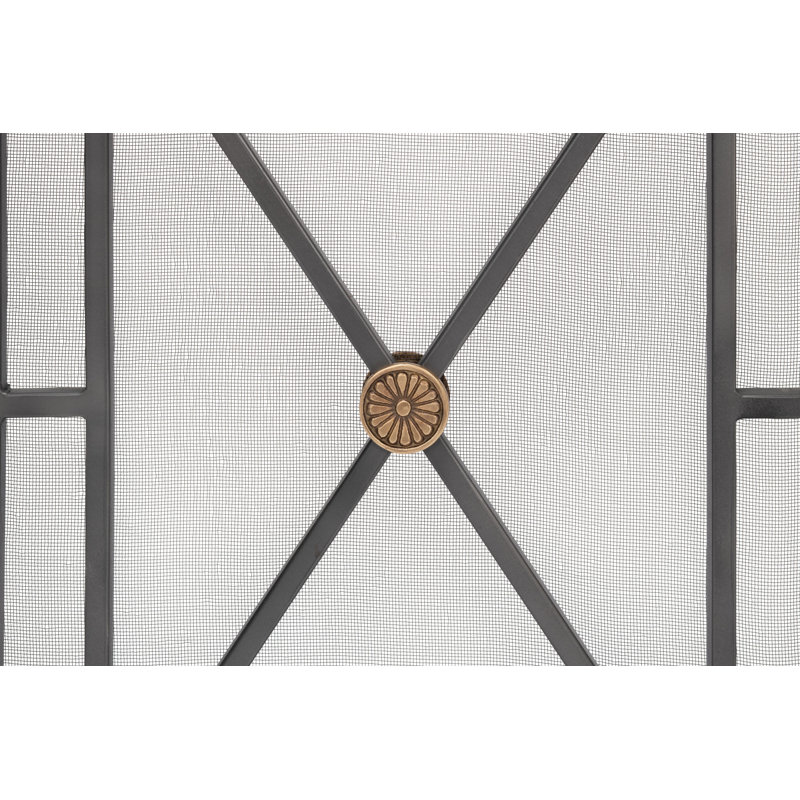 Single Panel Iron Fireplace Screen