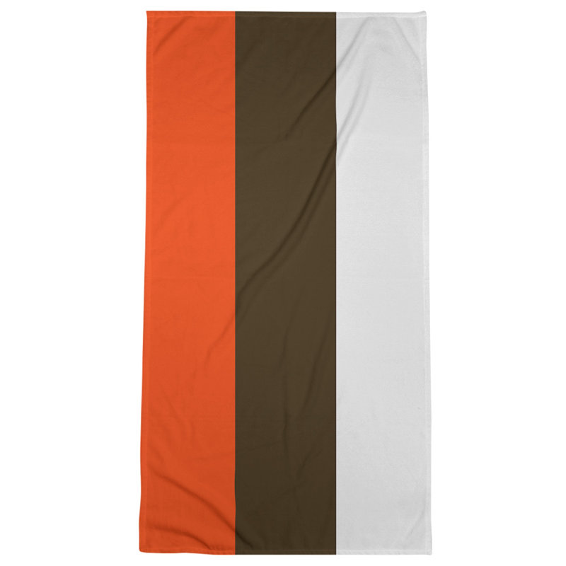 Bath Towel, Light Orange/Brown/White