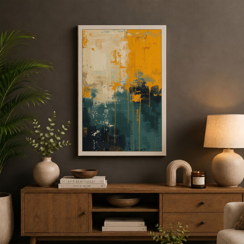 Urban Horizons Industrial - Wrapped Canvas, 18x12 - 45.7 x 30.5 cm, Taupe Border
