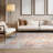 Machine Washable Callum Traditional Oriental Beige/Blue/Pink Rectangle Area Rug-1802633045