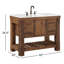 Meuble-lavabo simple 42 po avec plateau en quartz Bromley