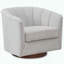 Chaise d'appoint pivotante avec accoudoirs inclinés