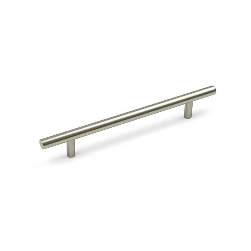 Slim T-Bar Handles & Coordinating Pull in Multiple Finishes, Brushed Nickel, 160mm